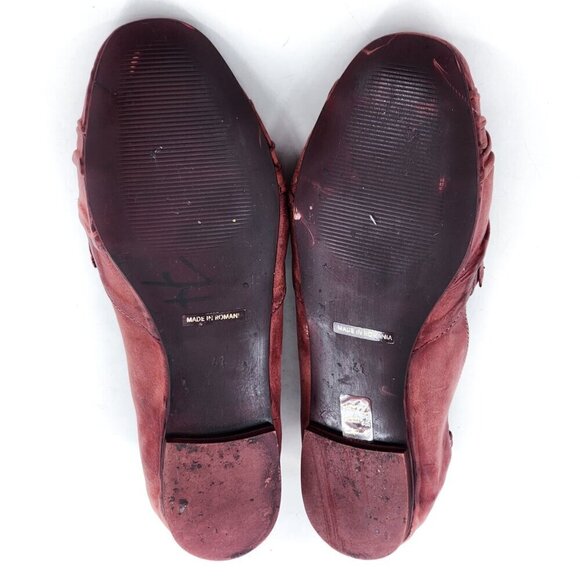 SUNDANCE Viviane Burnished Leather Ballet Flat Slip On Pink - Picture 10 of 10